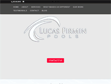 Tablet Screenshot of lucasfirminpools.com